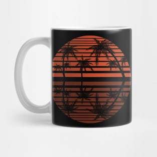 Retro / Vintage Sunset with Palm Trees Mug